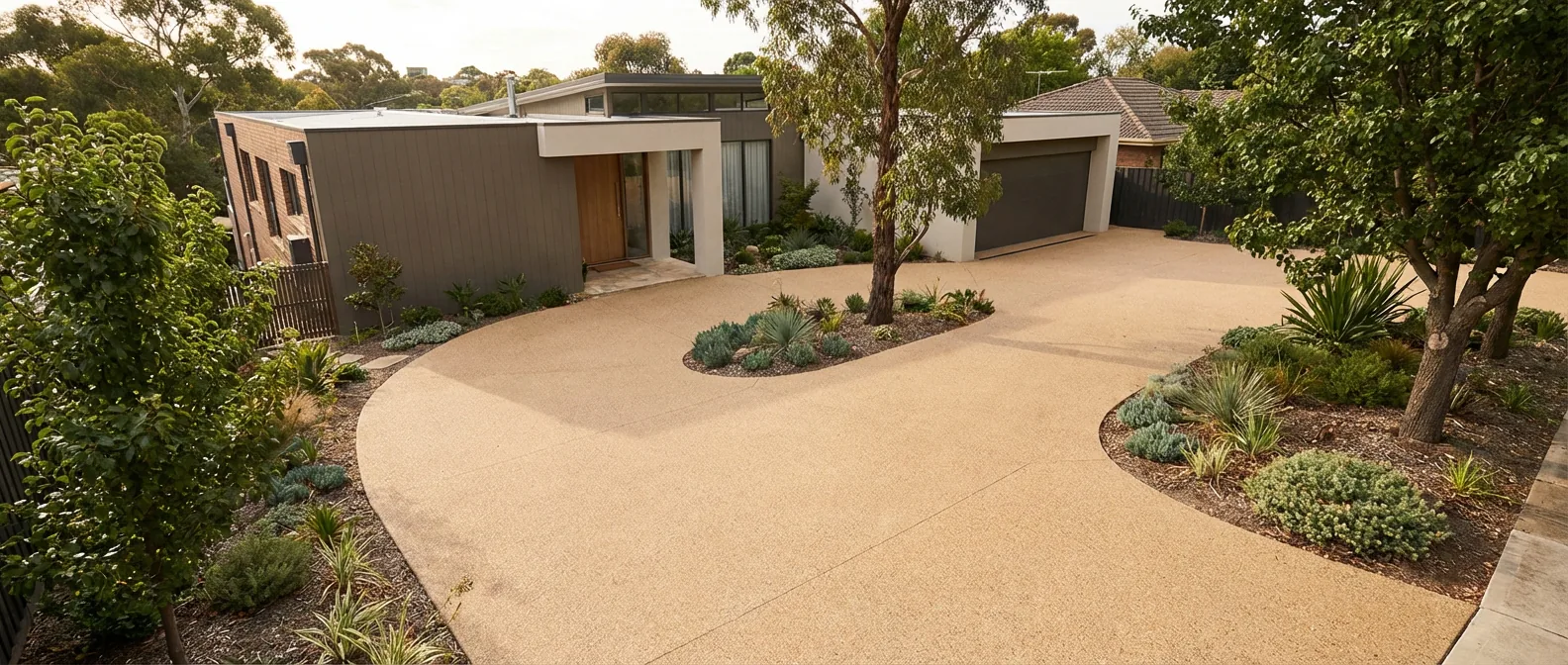 coloured concrete driveway coloured concrete driveway