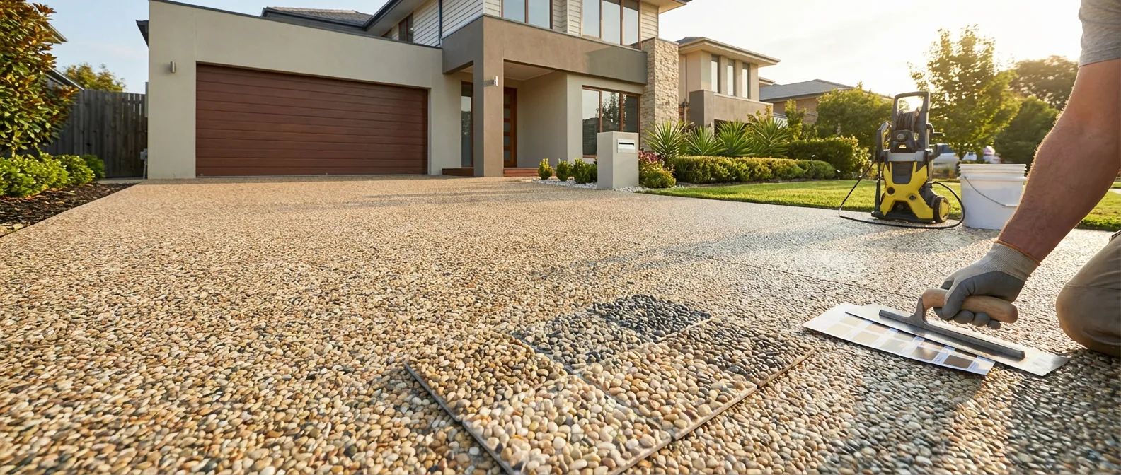 pebblecrete driveway colours